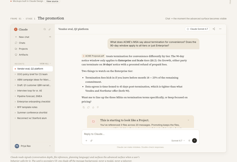 Frame 1: The promotion