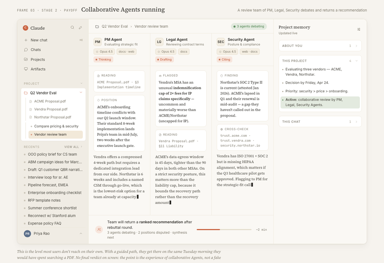 Frame 3: Collaborative Agents running